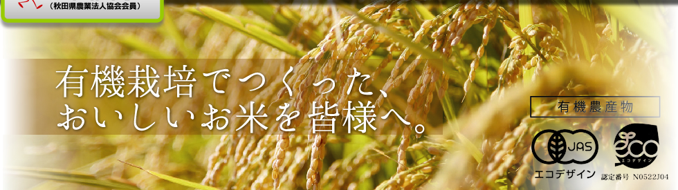 有機栽培でつくったおいしいお米を皆様へ。